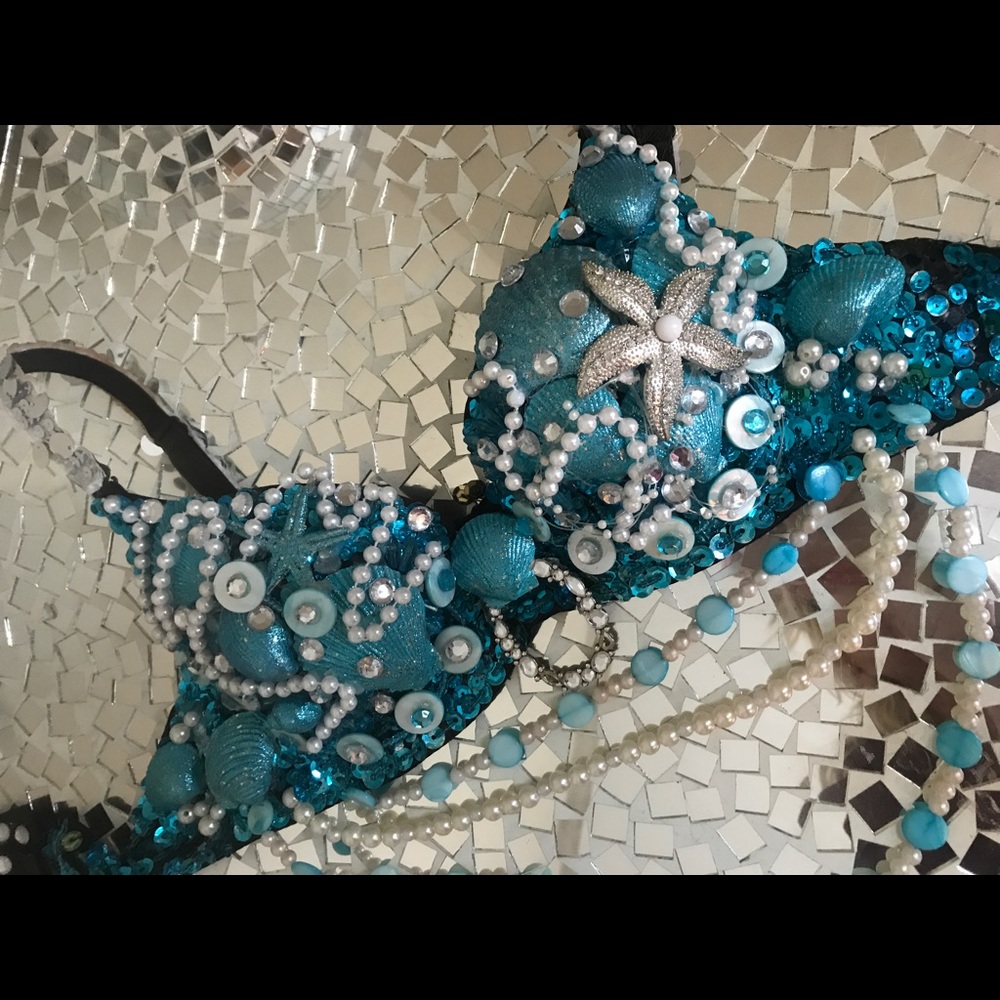 Edc rave mermaid bra